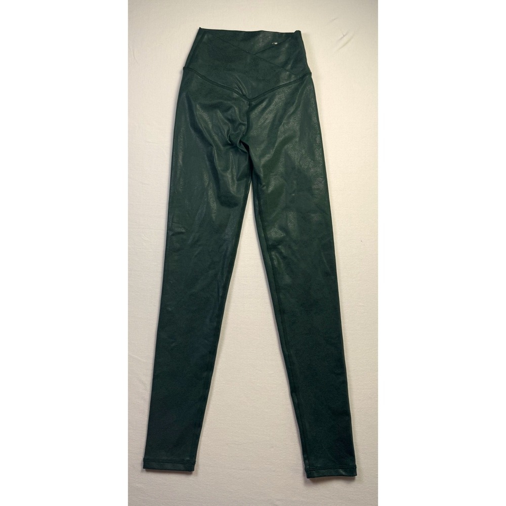 OFFLINE by Aerie Real Me Crossover High Waist Leggings Green Faux Leather XS-652